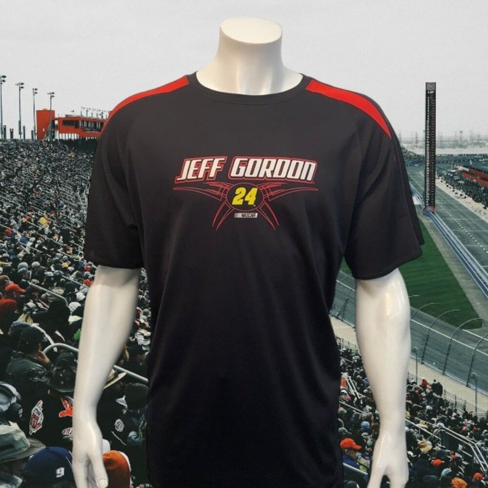 NASCAR Jeff Gordon 24 NASCAR Black Red Shirt XL